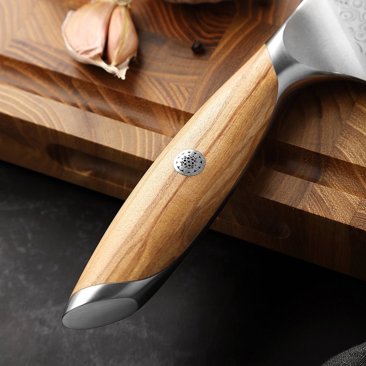 the gourmet line: damascus chef knife set
