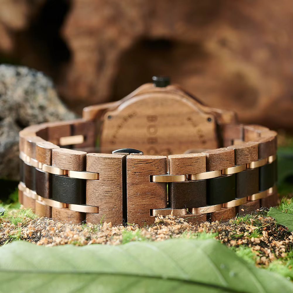 genuine leaf men's green dial watch