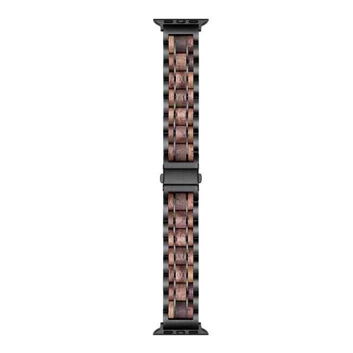 iwatch black + stainless steel watch strap for apple watch