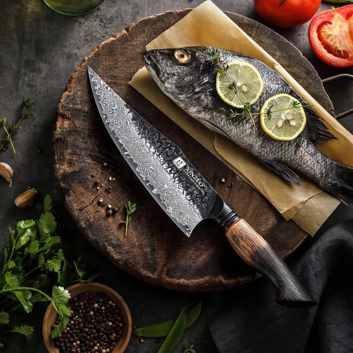 hand forged damascus gyuto/chef knife