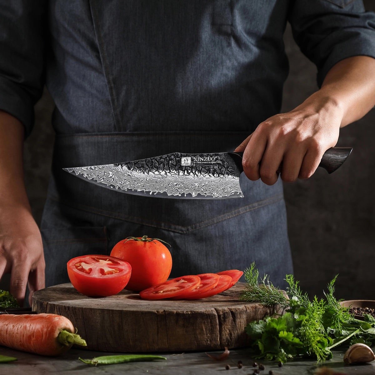hand forged damascus gyuto/chef knife